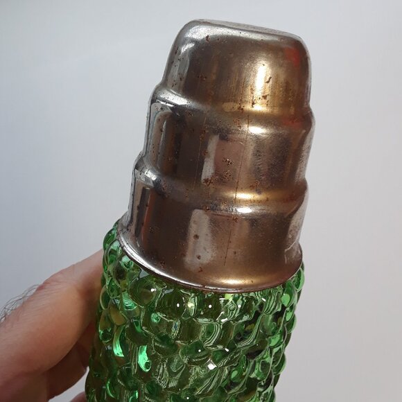 Vintage Art Deco Wall Lamp bullet torpedo glass shade sconce 1930's GREEN - RARE - Picture 12 of 15